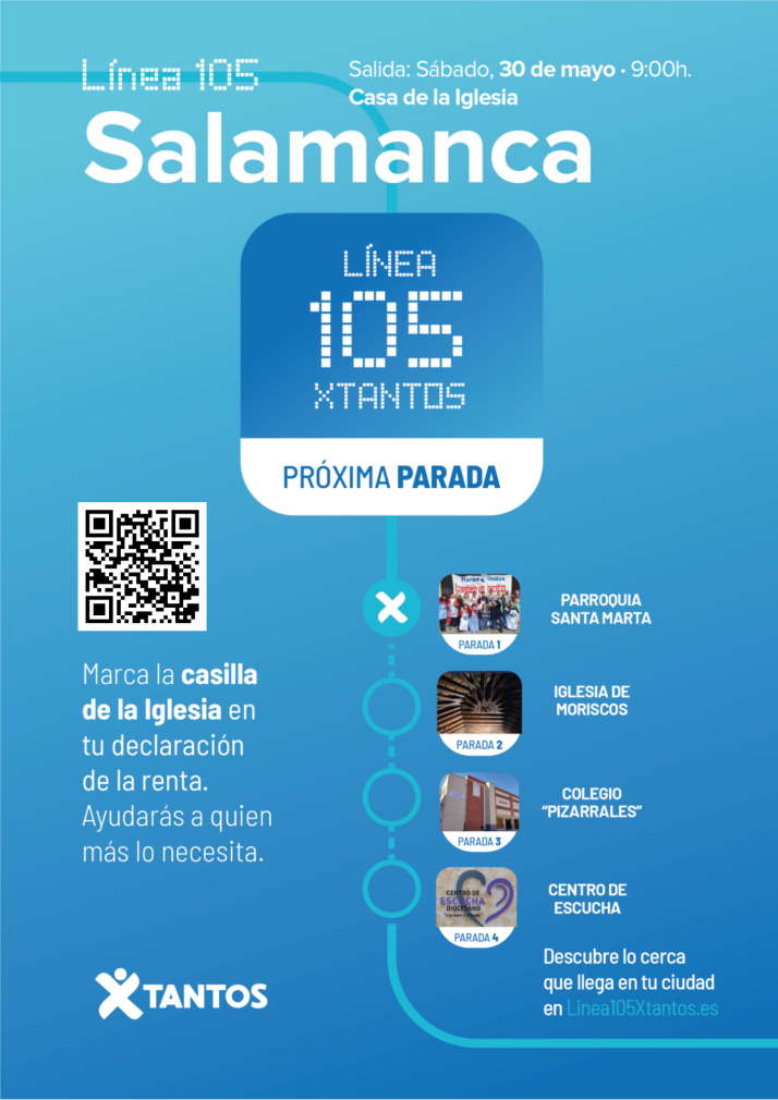 'L&iacute;nea 105', la ruta gratuita en microb&uacute;s que descubre el impacto social de la Iglesia en Salamanca | Imagen 1