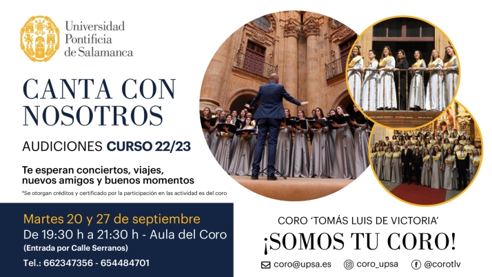 &iquest;Quieres formar parte del Coro 'Tom&aacute;s Luis de Victoria? Esta es tu oportunidad | Imagen 1