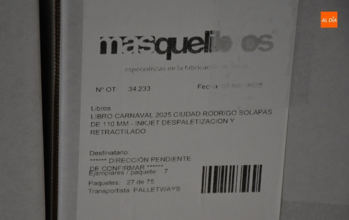 Llegan a Ciudad Rodrigo los ejemplares del Libro del Carnaval que se presentar&aacute; el viernes | Imagen 1