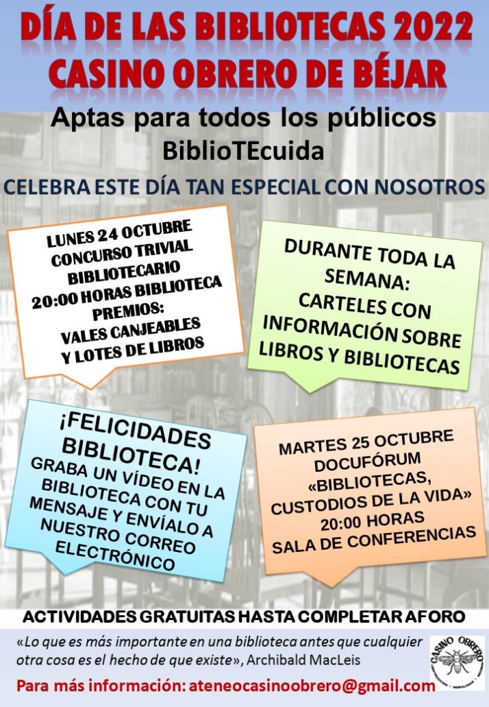 El Casino Obrero de Bejar rinde honor a su biblioteca | Imagen 1