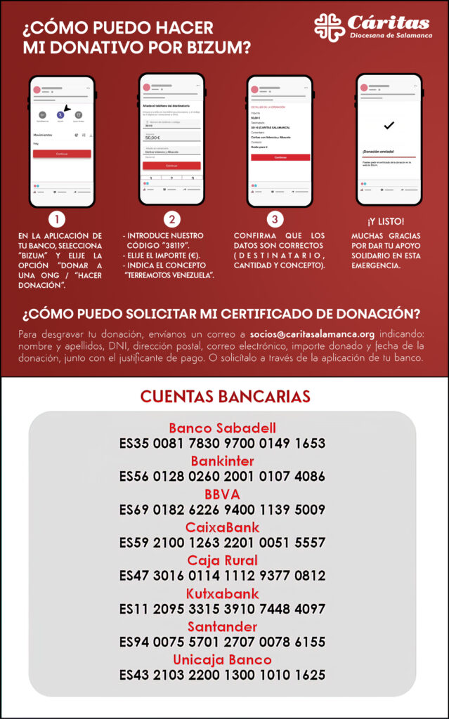 C&aacute;ritas Salamanca recoge ayuda para los afectados en Venezuela | Imagen 1