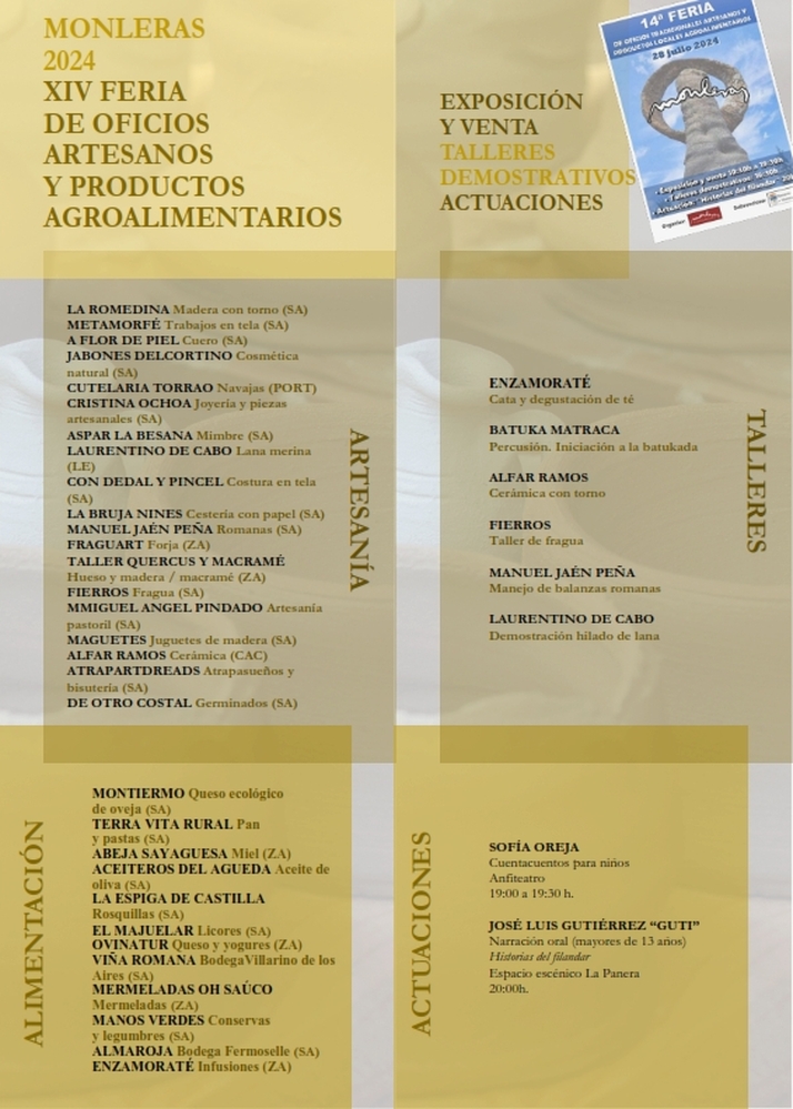 M&aacute;s de una treintena de expositores dar&aacute;n vida este domingo en Monleras a la XIV Feria de Artesan&iacute;a y Agroecolog&iacute;a  | Imagen 1