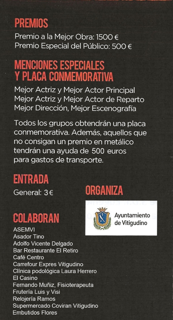 Vitigudino ya tiene preparado el XXXV Certamen Nacional de Teatro | Imagen 2