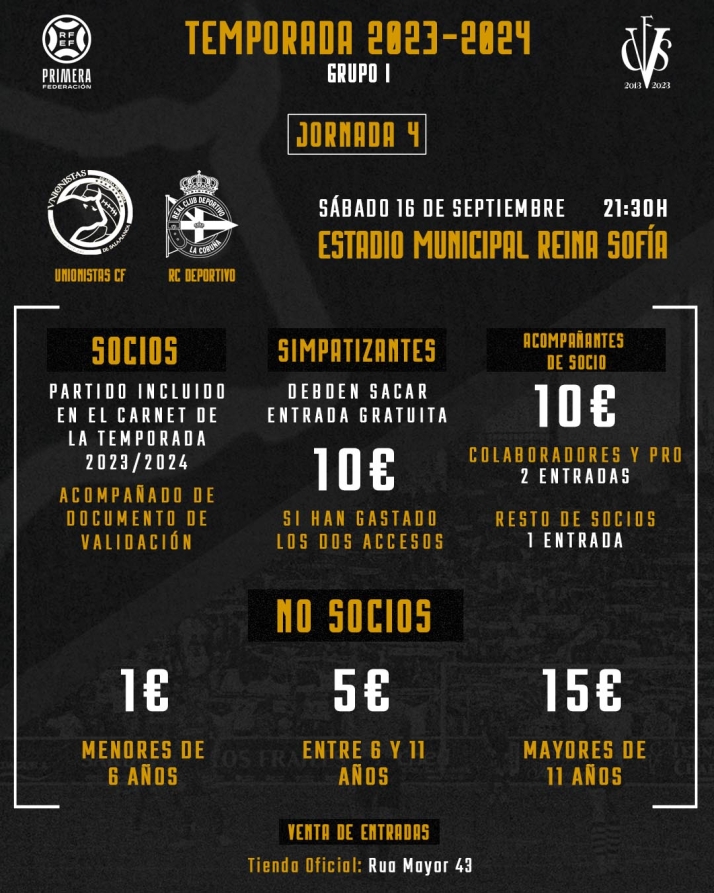 Entradas para ver al Depor por 10 euros para los acompa&ntilde;antes de socios de Unionistas | Imagen 1