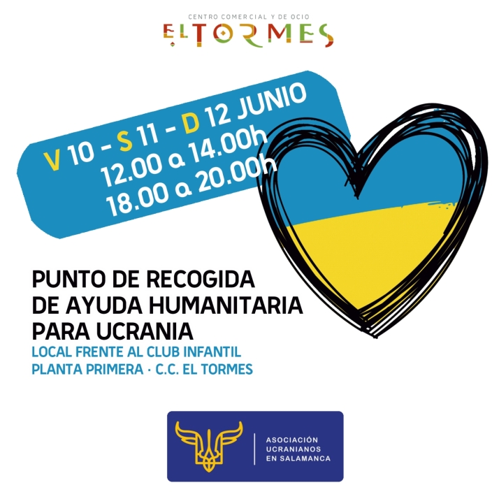 El Centro Comercial El Tormes abrir&aacute; de nuevo el punto de recogida de ayuda humanitaria para Ucrania | Imagen 1