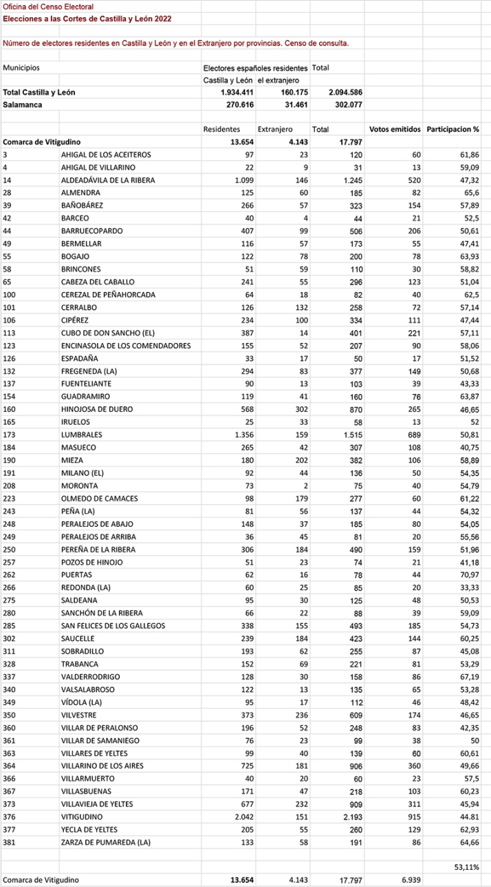 La participaci&oacute;n en la comarca de Vitigudino a las seis de la tarde superaba el 53% | Imagen 1