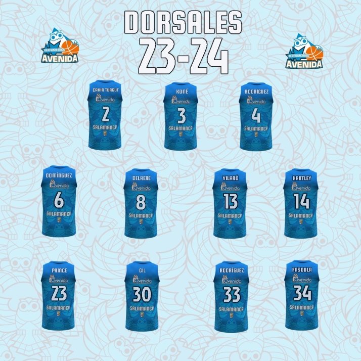 Los dorsales de las jugadoras del Perfumer&iacute;as Avenida 2023-24 | Imagen 1