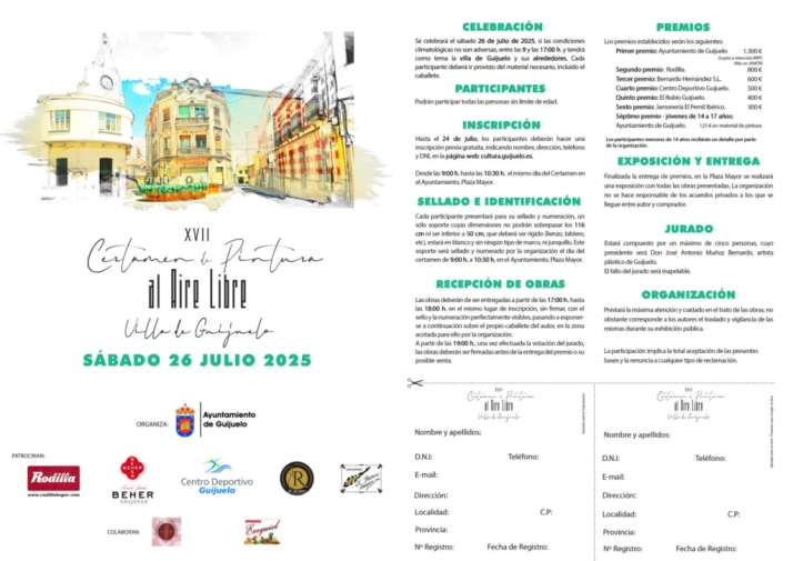 Guijuelo se prepara para su XVII certamen de pintura al aire libre con m&aacute;s de 4.000 euros en juego | Imagen 1