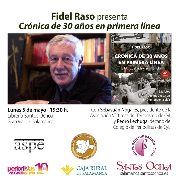 La mirada tras la c&aacute;mara: Fidel Raso llega a Salamanca con su testimonio visual de 30 a&ntilde;os cubriendo a ETA | Imagen 1