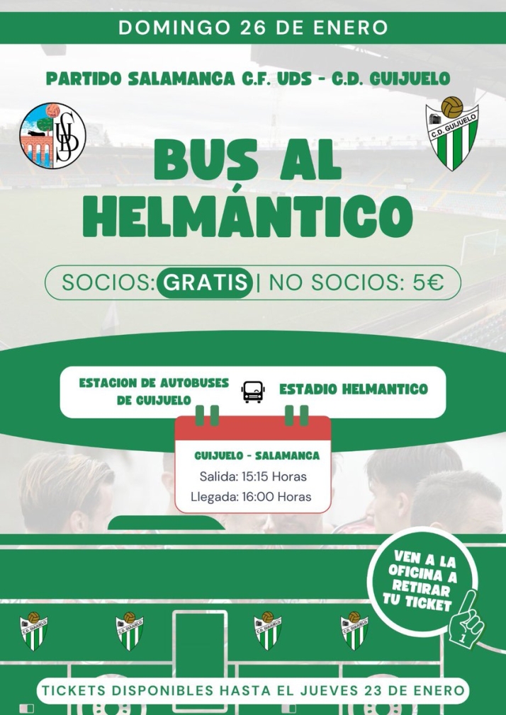 El CD Guijuelo quiere que su afici&oacute;n "est&eacute; cerca" en el derbi del Helm&aacute;ntico ante el Salamanca UDS con bus gratis  | Imagen 1