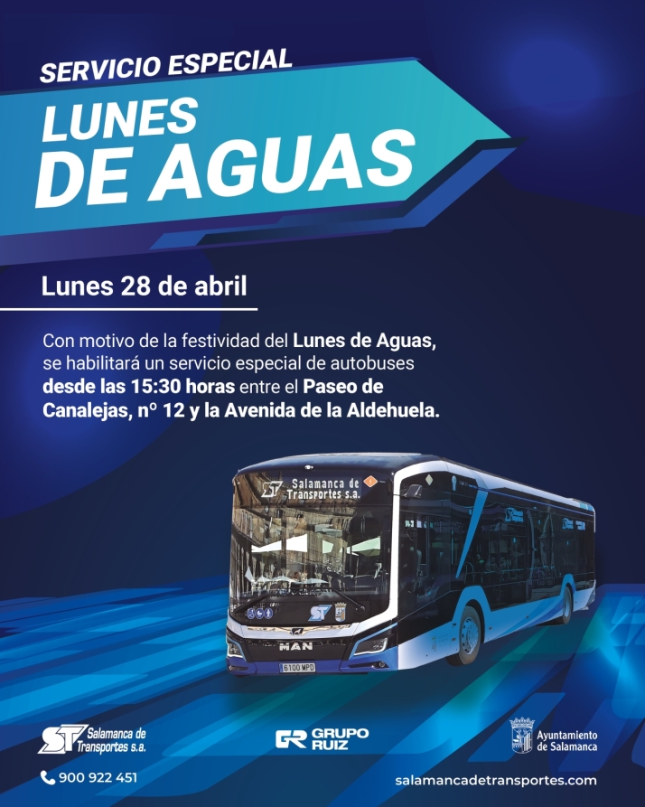 Un servicio especial de bus conectar&aacute; Canalejas con La Aldehuela el Lunes de Aguas | Imagen 1
