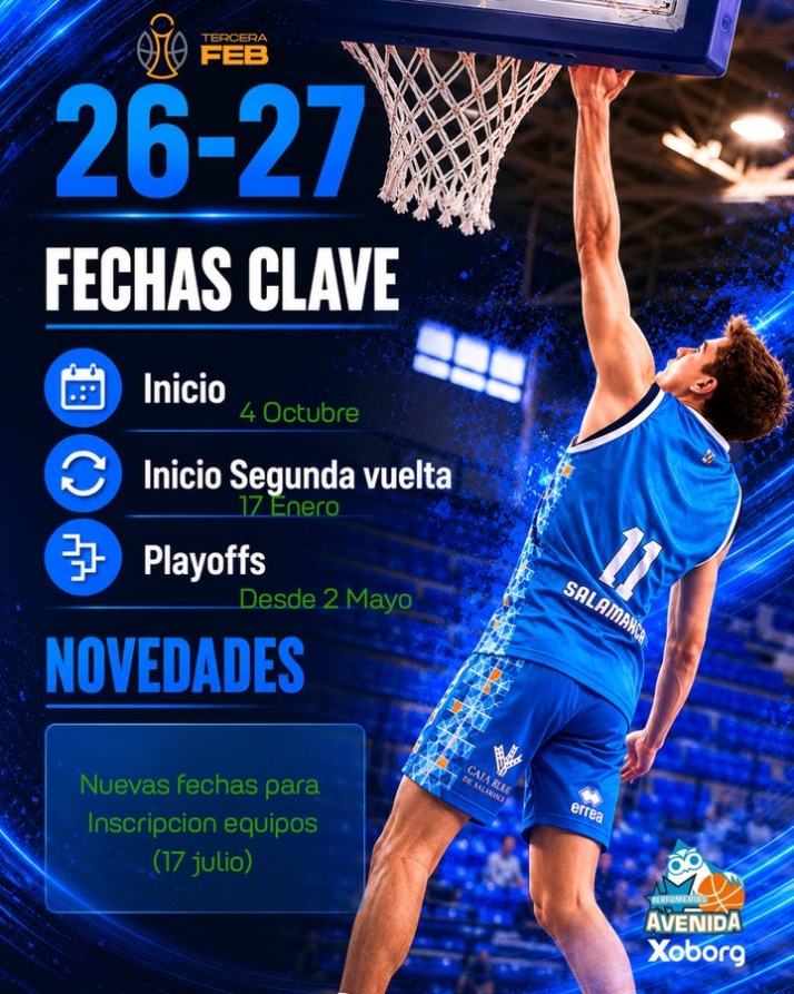 El CB Avenida ya conoce las fechas clave de la temporada 26/27 en España y hay novedades | Imagen 1