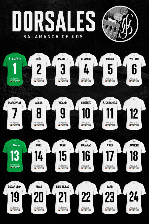 La guía del Salamanca UDS para la temporada 26/27: calendario, plantilla, dorsales, TV... y mucho más | Imagen 1