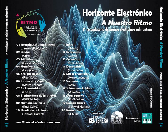 Trasera del CD Horizonte Electr&oacute;nico A Nuestro Ritmo