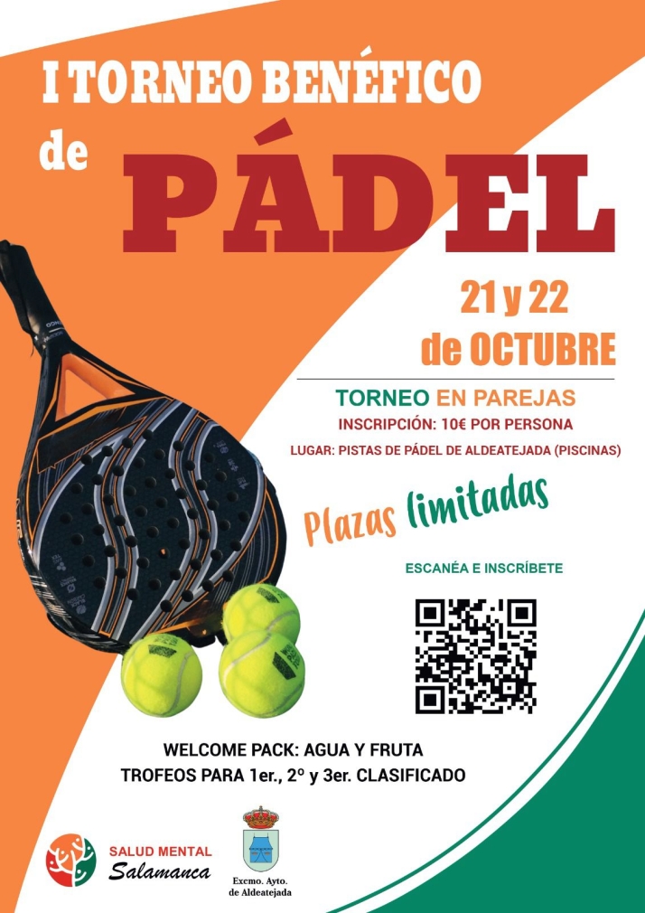 Salud Mental Salamanca celebrar&aacute; el 21 y 22 de octubre el I Torneo de P&aacute;del Ben&eacute;fico | Imagen 1