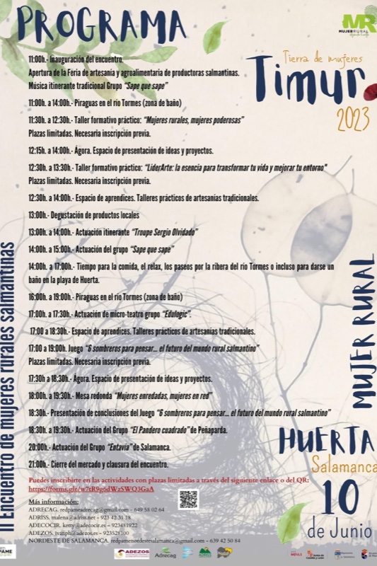 Huerta acoge este s&aacute;bado 10 de junio el II Encuentro 'Mujer Rural salmantina Timur 2023' | Imagen 1