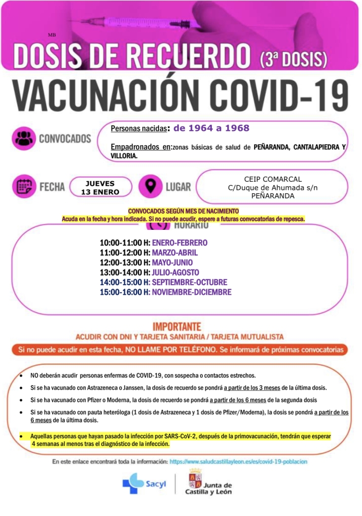 Sanidad arranca el a&ntilde;o lanzando dos convocatorias para la vacunaci&oacute;n de la poblaci&oacute;n entre 1964 y 1972 | Imagen 1