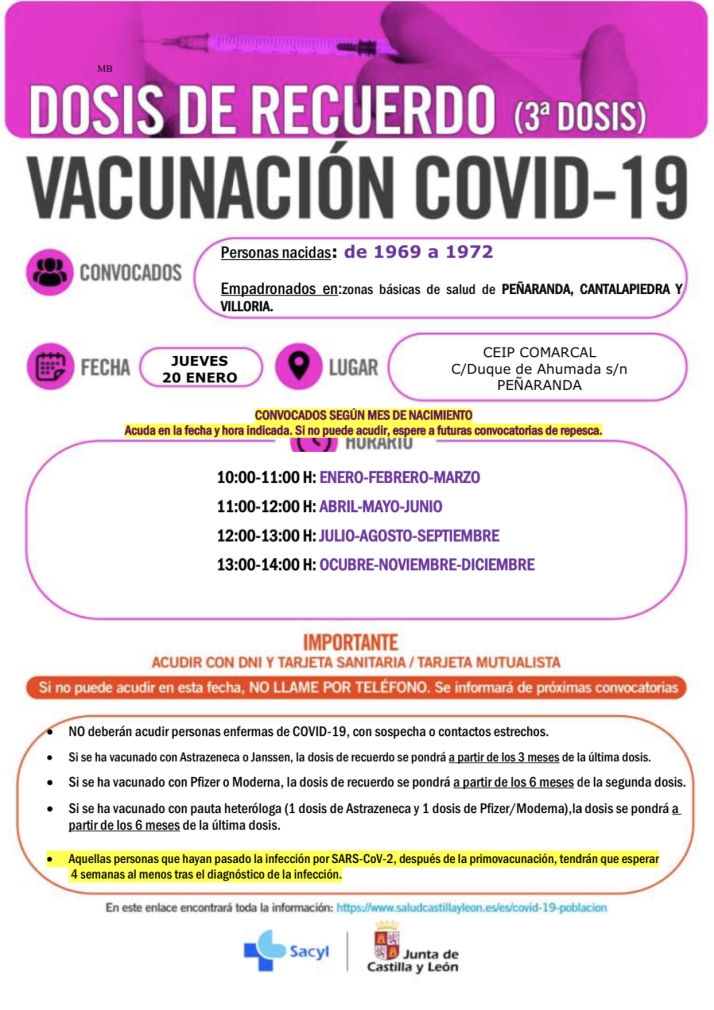 Sanidad arranca el a&ntilde;o lanzando dos convocatorias para la vacunaci&oacute;n de la poblaci&oacute;n entre 1964 y 1972 | Imagen 2