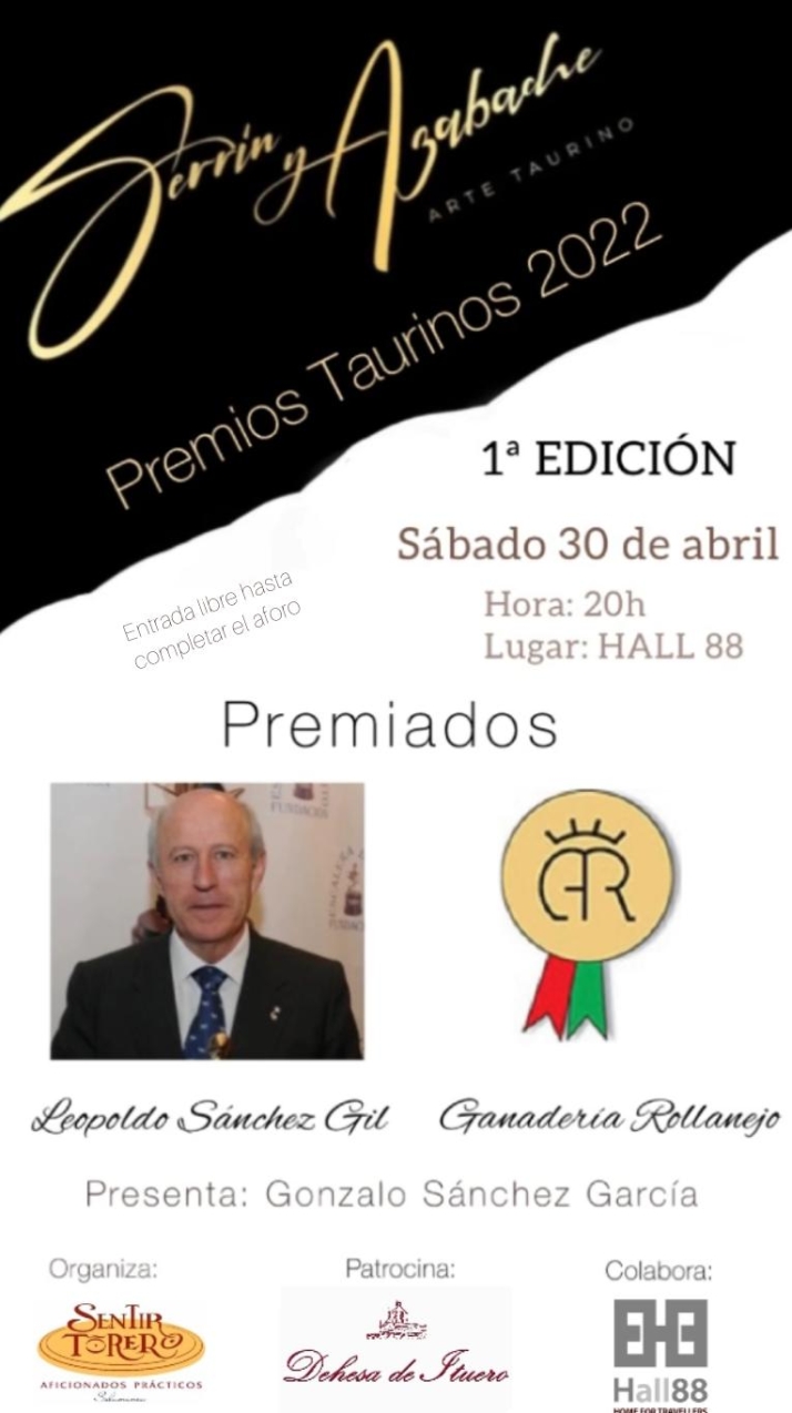 Leopoldo Sánchez Gil y la ganadería de Rollanejo, primeros premios 'Serrín y Azabache de 'Sentir Torero' | Imagen 1