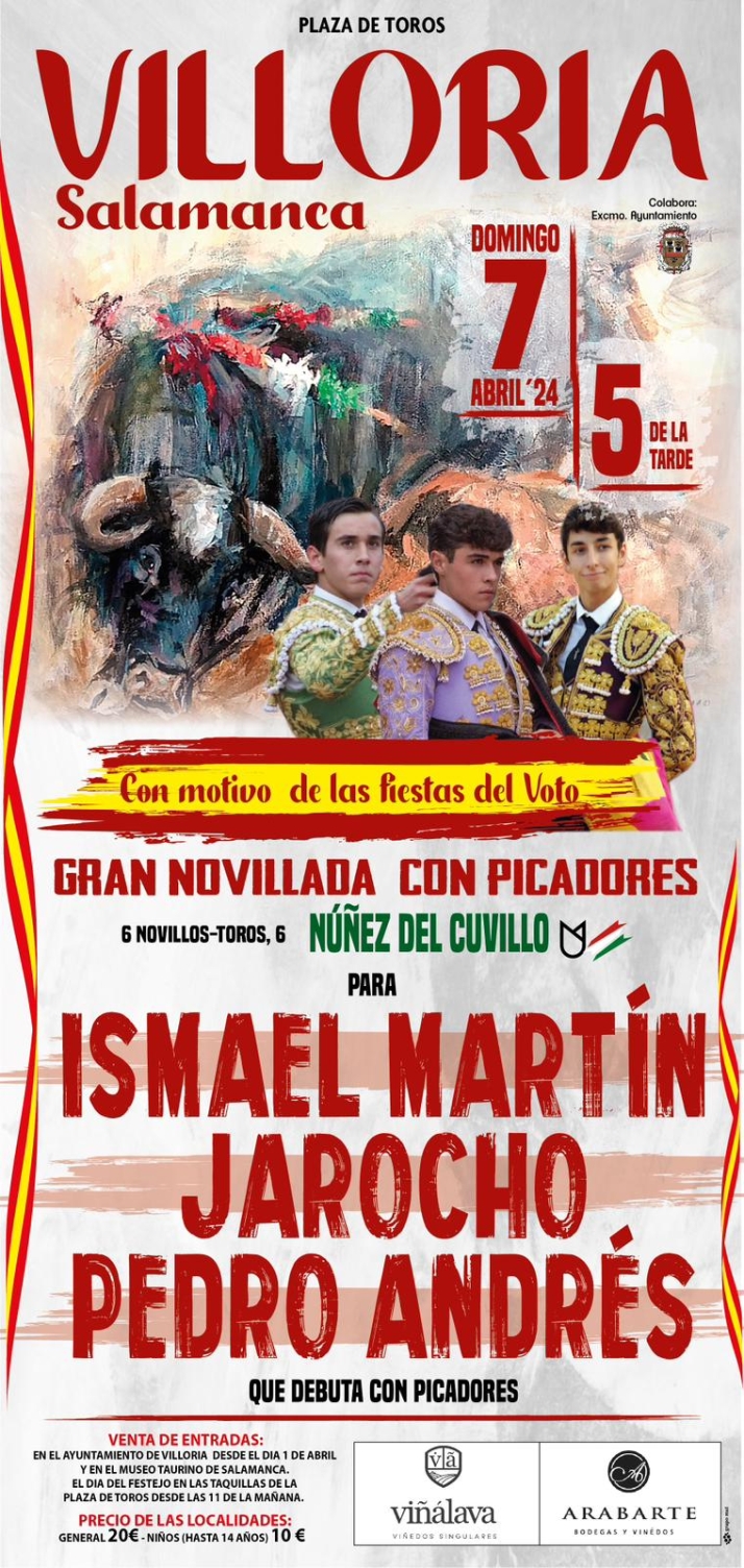 Ya est&aacute;n a la venta las entradas para la novillada de Villoria  | Imagen 1