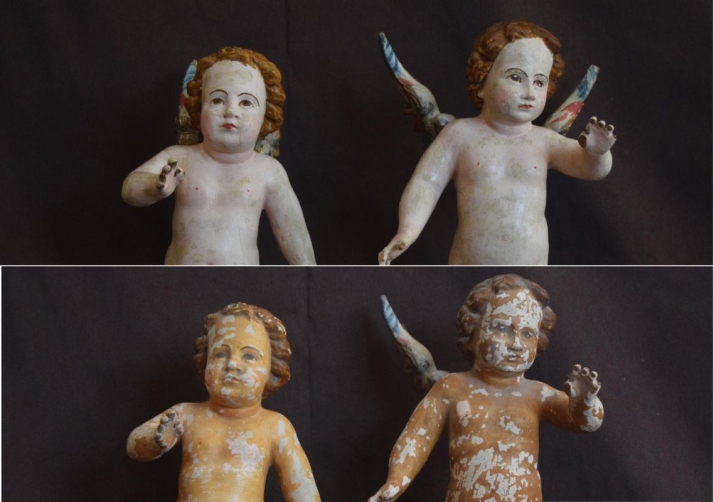 La Bas&iacute;lica de la Anunciaci&oacute;n recupera el esplendor de la puerta de su sagrario del siglo XVII y los &aacute;ngeles del p&uacute;lpito | Imagen 1