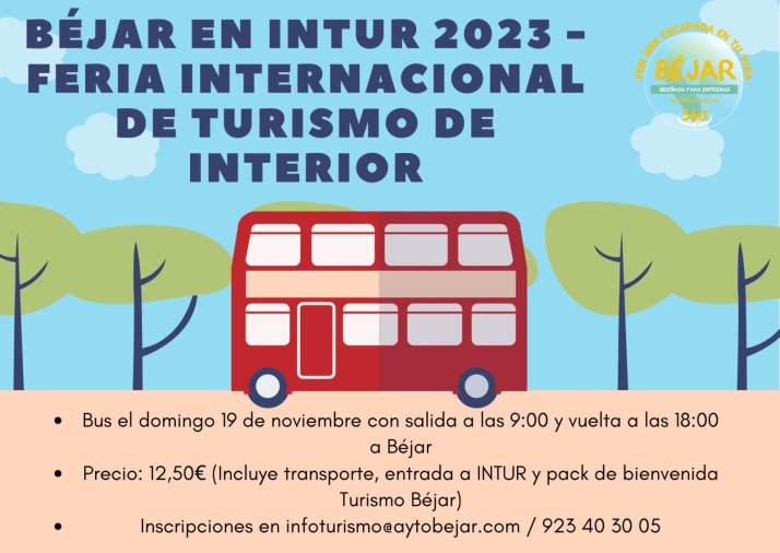 B&eacute;jar habilita un autob&uacute;s para acudir a INTUR | Imagen 1