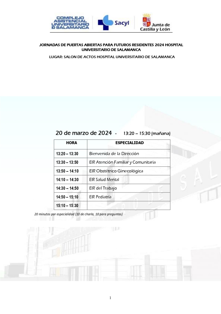 El Hospital Universitario de Salamanca abre sus puertas a los futuros residentes | Imagen 2