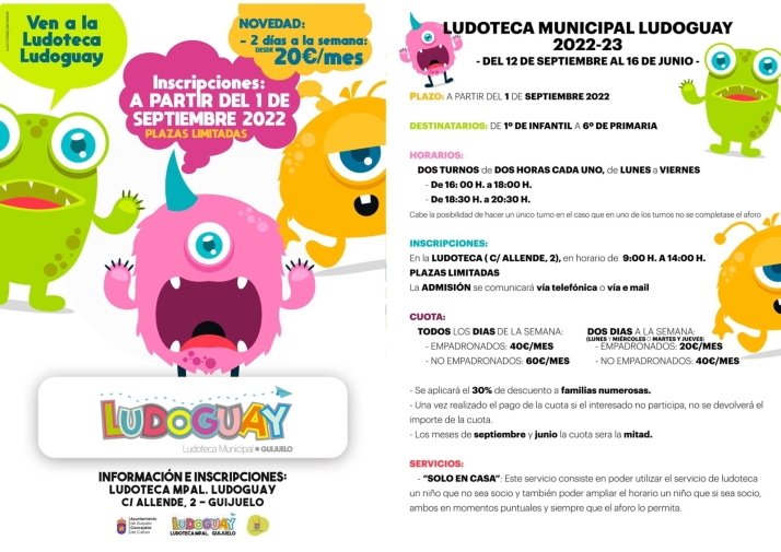 La Ludoteca Municipal de Guijuelo abre su plazo de inscripci&oacute;n | Imagen 1