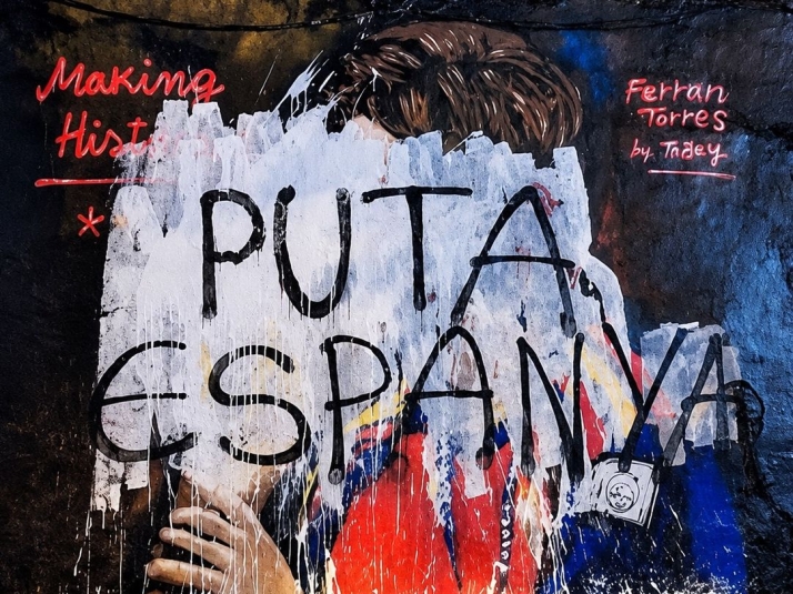 Carbayo ofrece un espacio en Salamanca para el mural de Ferran Torres que ha sido vandalizado en Barcelona | Imagen 1