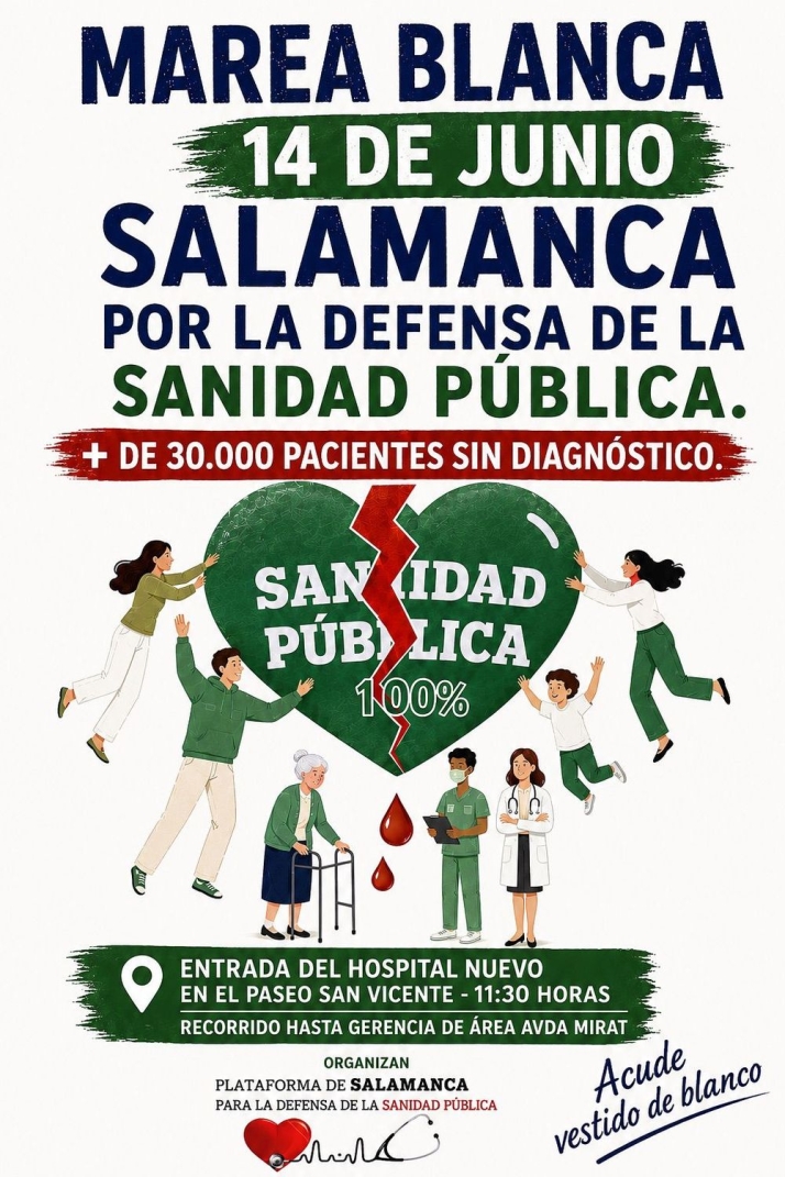 La Marea Blanca vuelve a las calles de Salamanca: "Tenemos casi 33.000 pacientes sin diagn&oacute;stico" | Imagen 1