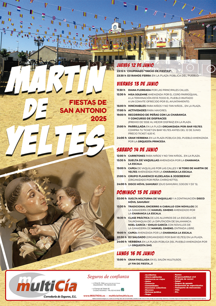 Mart&iacute;n de Yeltes desvela el programa de sus fiestas en honor a San Antonio | Imagen 1