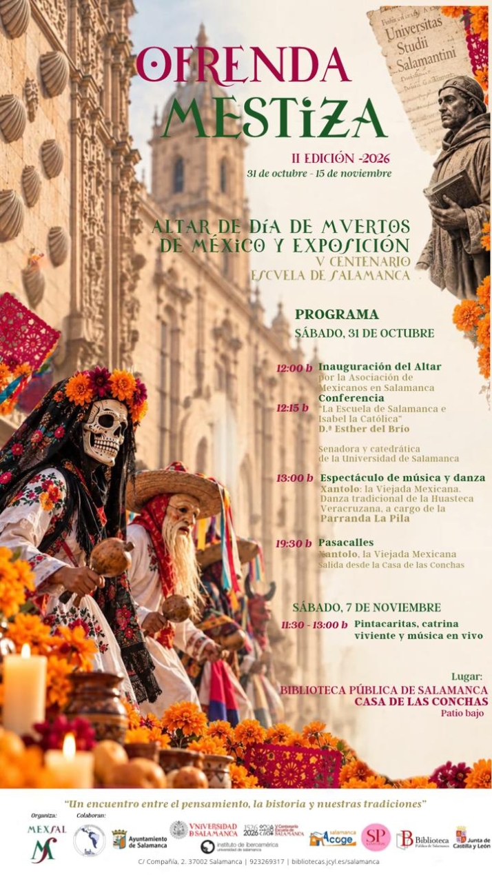 Un altar para honrar a los muertos y un pasacalles tradicional mexicano: Así será la II Ofrenda Mestiza que se celebrará en Salamanca | Imagen 1
