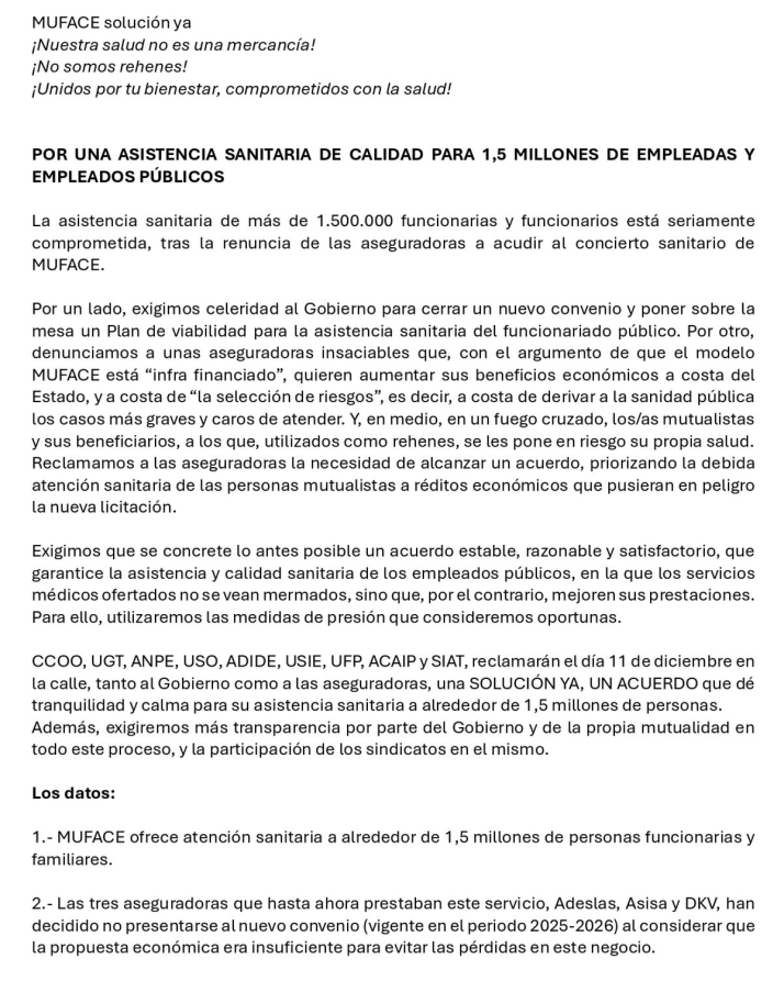 Reclaman en Salamanca "una soluci&oacute;n ya" a la asistencia sanitaria de los empleados p&uacute;blicos (Fotos y V&iacute;deo) | Imagen 1