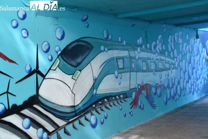 Cambio de imagen: as&iacute; luce el nuevo mural del t&uacute;nel apeadero de La Alamedilla  | Imagen 1