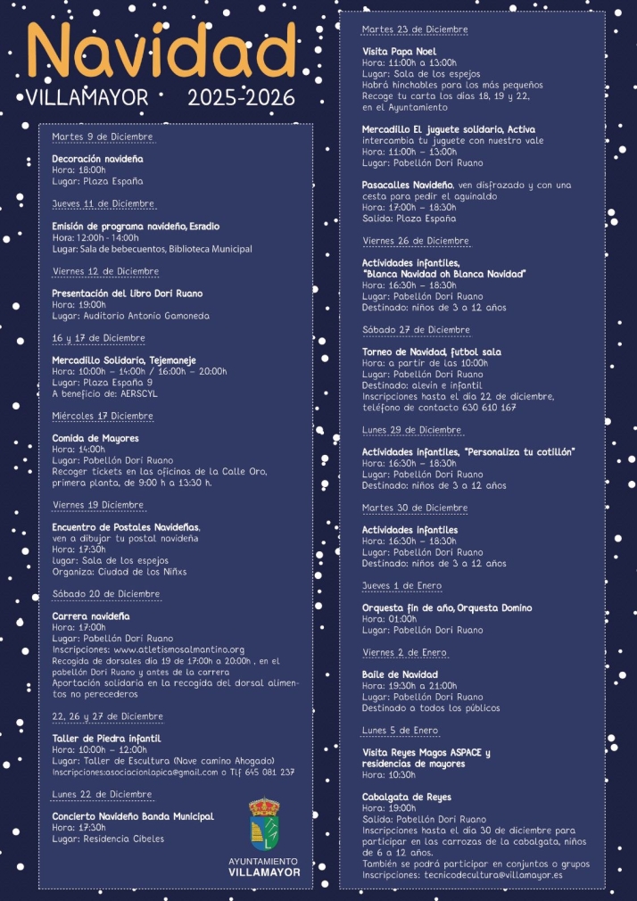 Villamayor presenta un programa navide&ntilde;o dise&ntilde;ado para favorecer la conciliaci&oacute;n y el disfrute en familia | Imagen 1