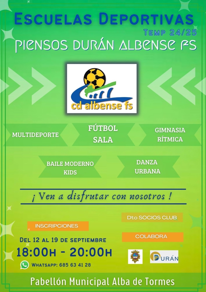 El Piensos Durán Albense abre las inscripciones para sus Escuelas Deportivas | Imagen 1