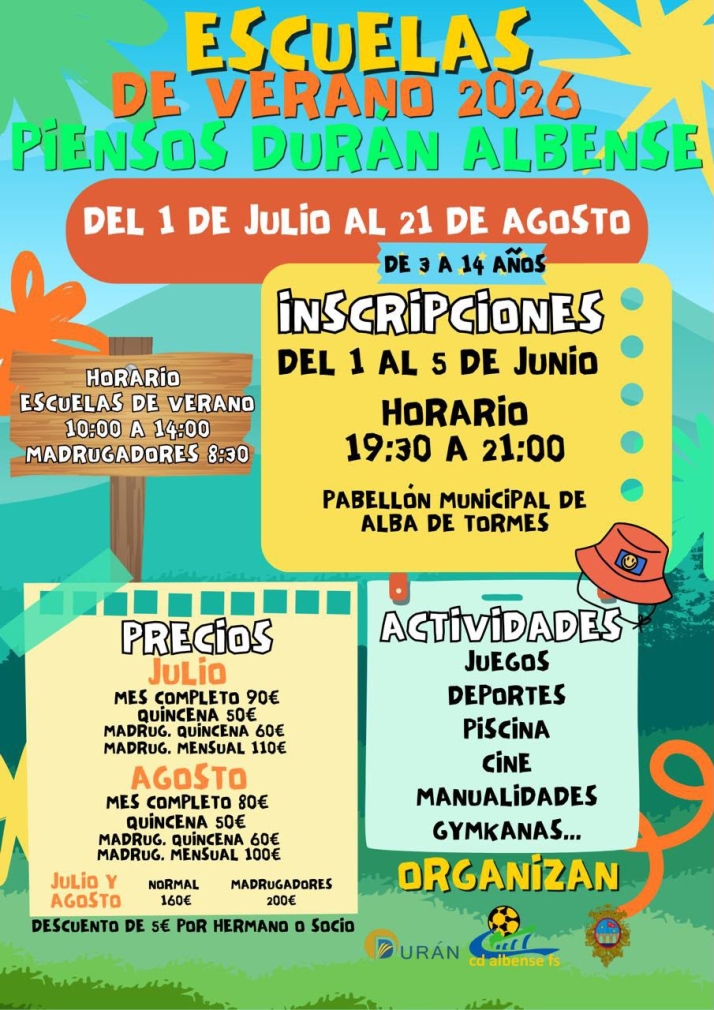 El Piensos Dur&aacute;n Albense FS ultima las preinscripciones para sus Escuelas Deportivas y anuncia las fechas de las Escuelas de Verano | Imagen 1