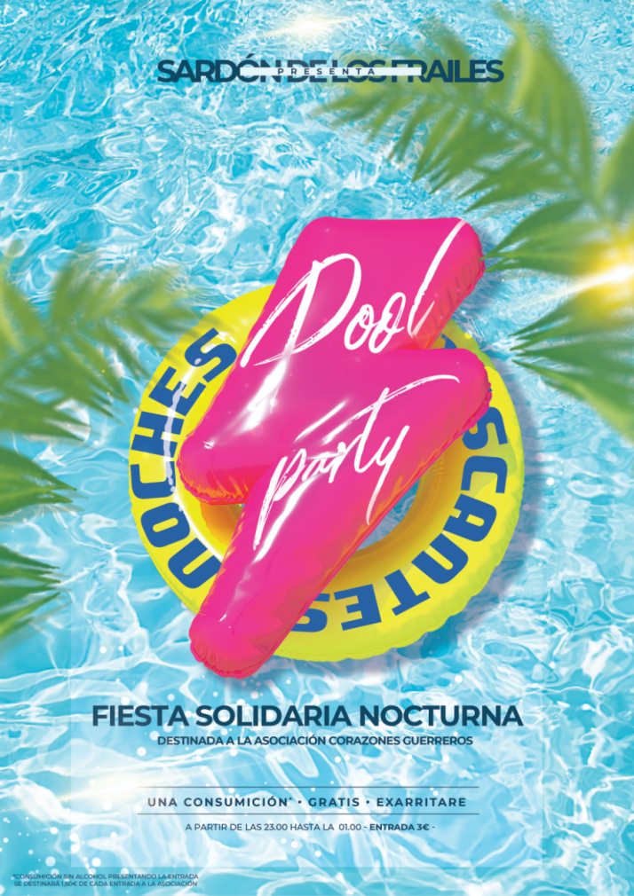 La piscina de Sard&oacute;n de los Frailes recibe agosto con una fiesta nocturna solidaria  | Imagen 1