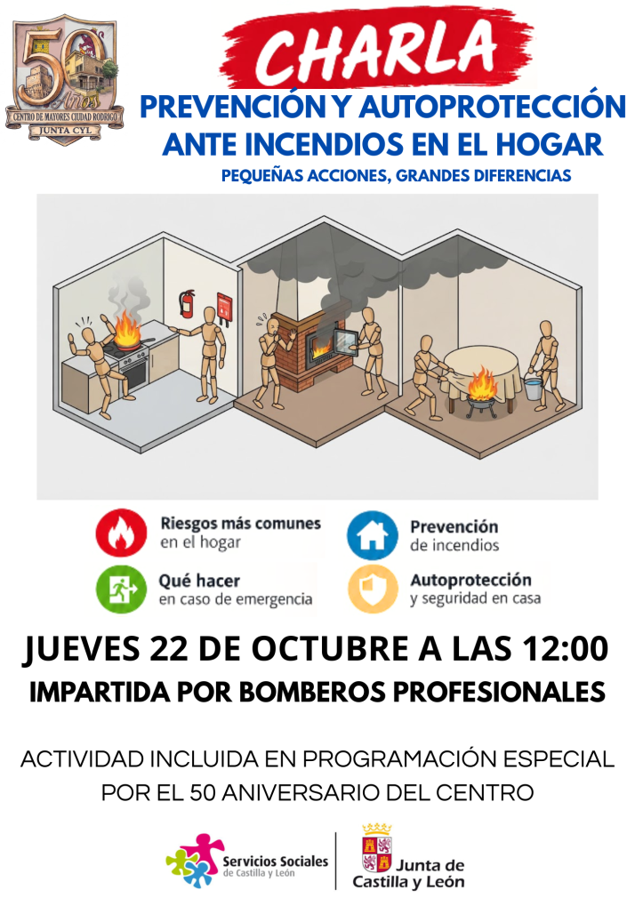 El Centro de Mayores de Ciudad Rodrigo celebra medio siglo con cine y prevención de incendios domésticos | Imagen 1