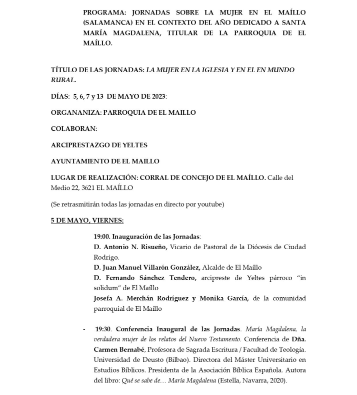 La mujer rural y la mujer en la Iglesia, a an&aacute;lisis en El Ma&iacute;llo | Imagen 1