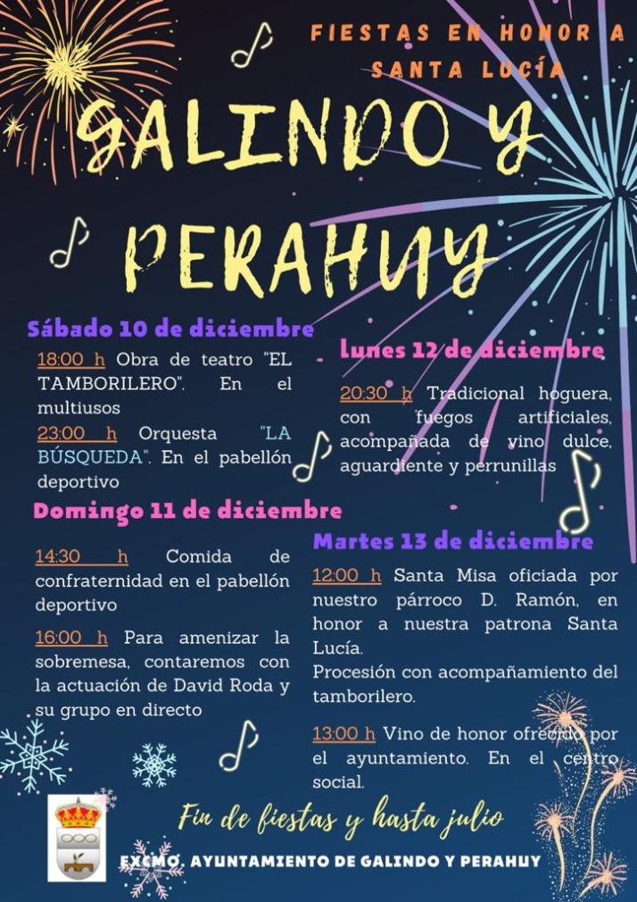 Galindo y Perahuy celebra las Fiestas en Honor a Santa Luc&iacute;a | Imagen 1