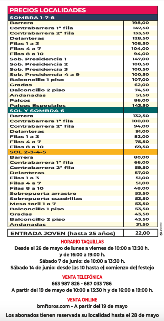 Las entradas online para el mano a mano entre Morante y Marco P&eacute;rez en La Glorieta ya disponibles. Consulta los precios  | Imagen 1