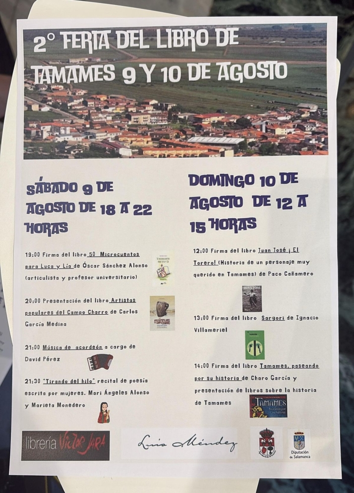 Tamames apuesta por la cultura con su II Feria del Libro para "llenar de vida los pueblos" | Imagen 1