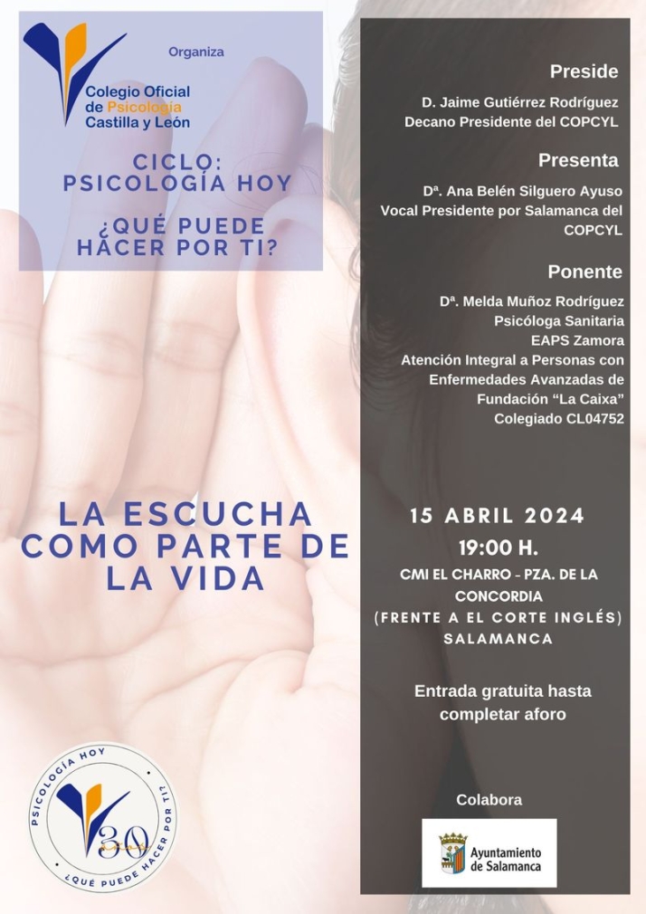 Charla 'La escucha como parte de la vida' en el Centro Municipal S&aacute;nchez El Charro | Imagen 1