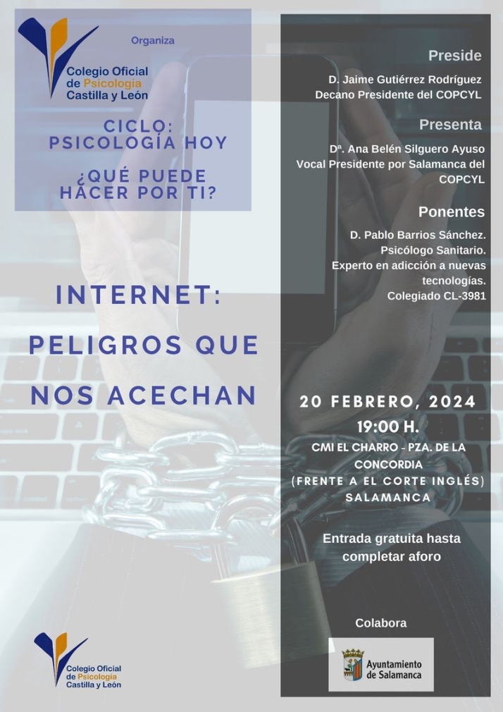 Los peligros que nos acechan en Internet, el tema de esta charla del Colegio de Psicolog&iacute;a  | Imagen 1