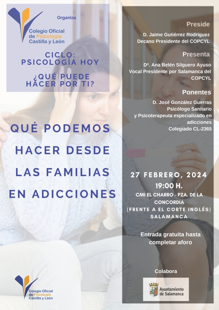 &lsquo;Qu&eacute; podemos hacer desde las familias en adicciones&rsquo;, interesante charla este martes en Salamanca | Imagen 1