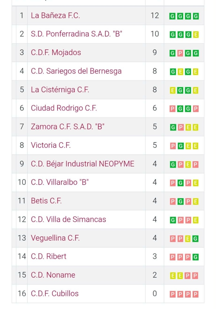 Clasificaciones de Meins Avenida, Unionistas, Salamanca UDS y otros equipos charros | Imagen 6