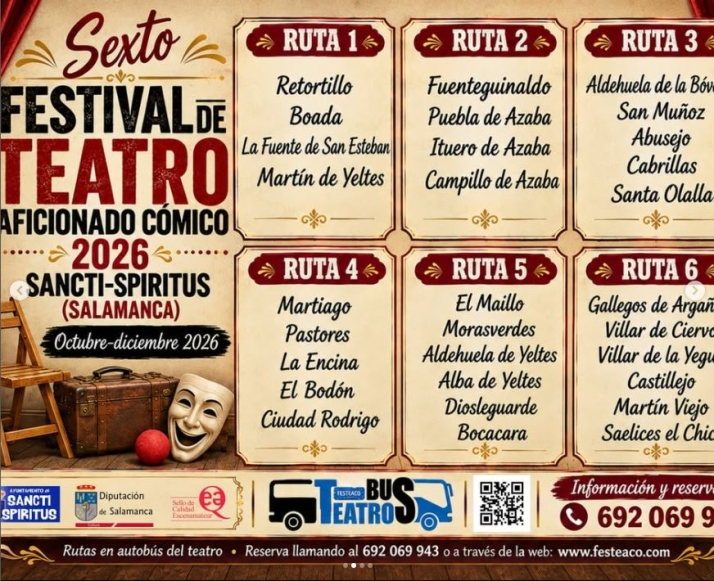 Programaci&oacute;n completa y rutas gratuitas de autob&uacute;s para asistir a las funciones de  VI Festaco  | Imagen 1