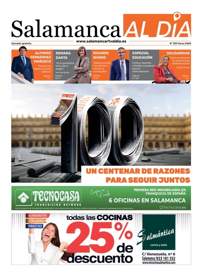Llega el n&uacute;mero 100 del peri&oacute;dico de papel gratuito SALAMANCA AL D&Iacute;A | Imagen 1
