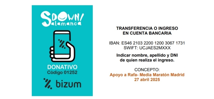 Un salmantino correrá la Media Maratón “Zurich Rock and Roll Running Series Madrid’ a beneficio de ‘Down Salamanca’ | Imagen 1